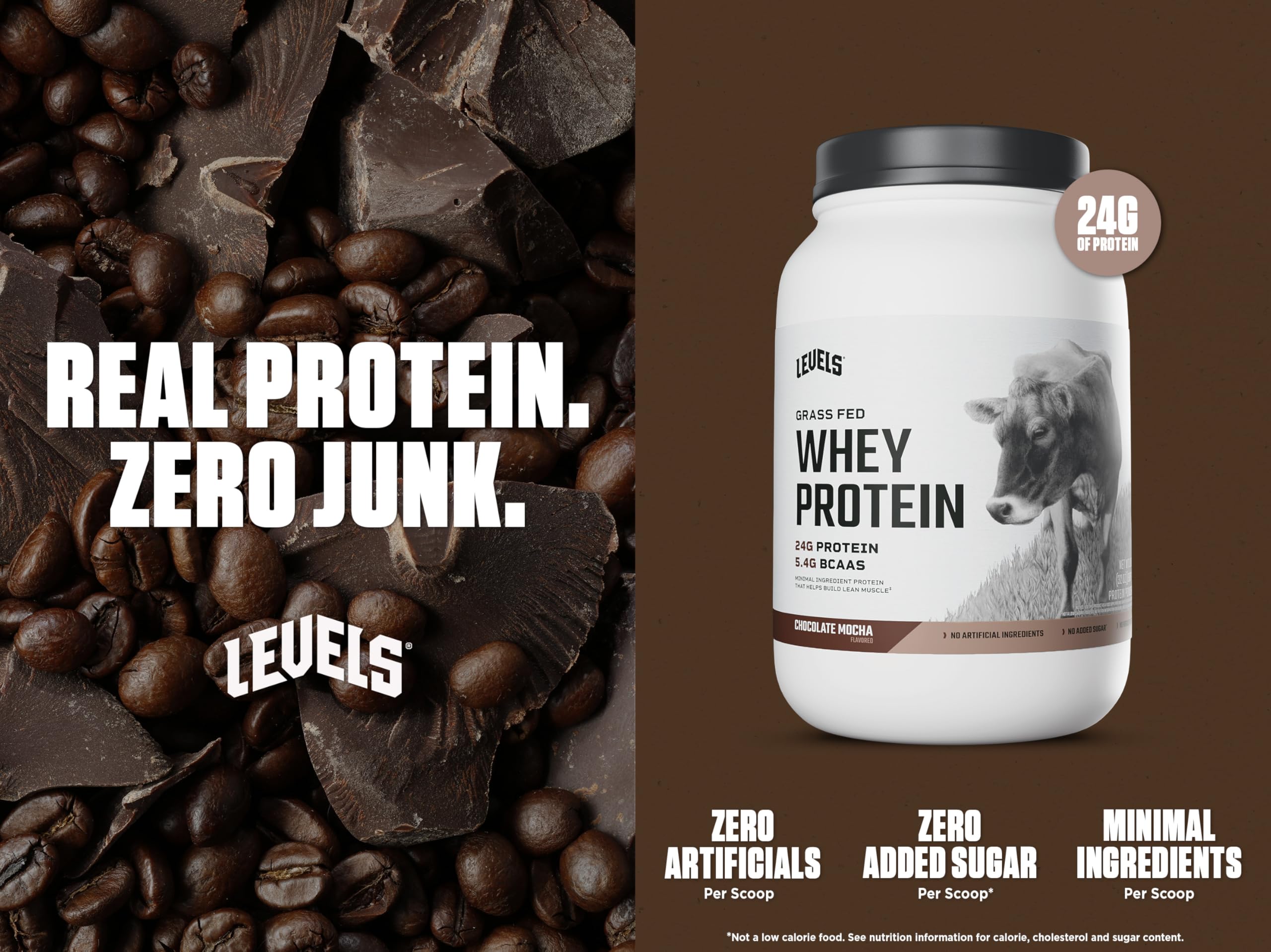 Foto 3 pulgar | Niveles De Proteína De Suero De Leche En Polvo  Chocolate Y Moca Alimentados Con Pasto  2 Libras - Venta Internacional.