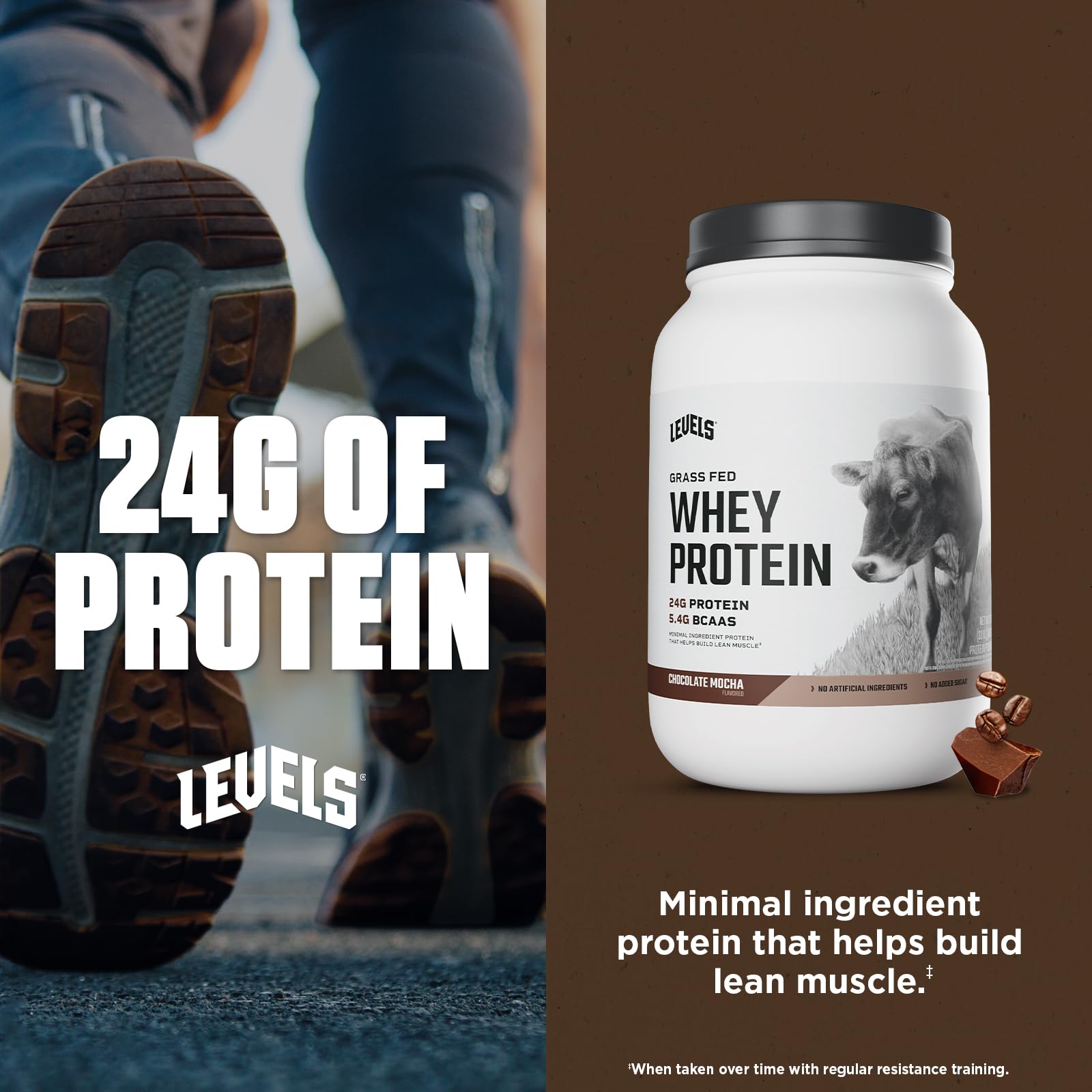 Foto 5 pulgar | Niveles De Proteína De Suero De Leche En Polvo  Chocolate Y Moca Alimentados Con Pasto  2 Libras - Venta Internacional.