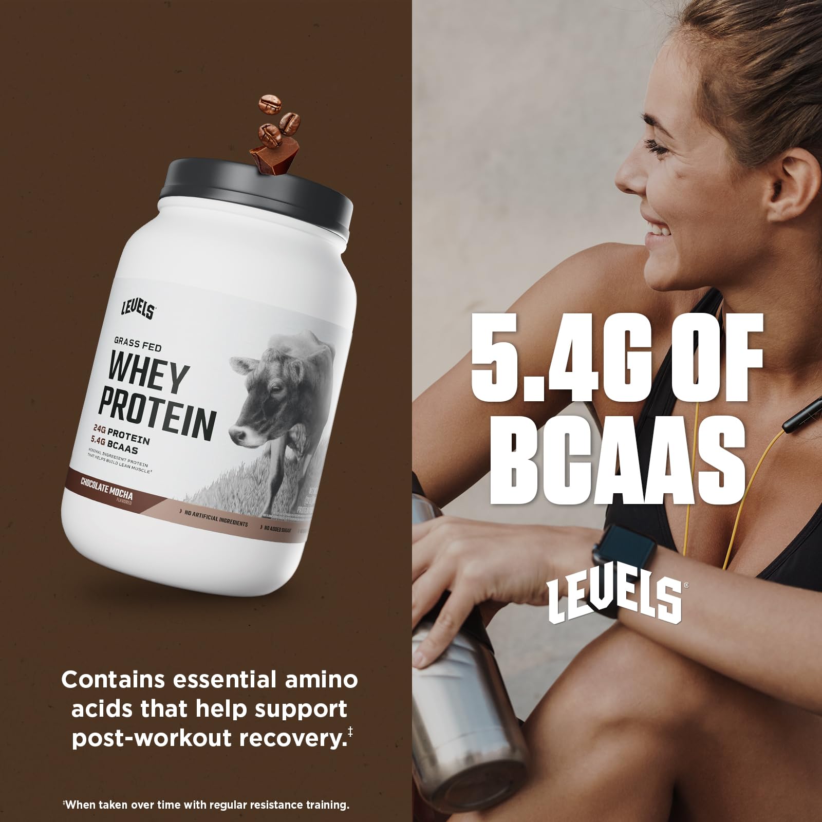 Foto 6 pulgar | Niveles De Proteína De Suero De Leche En Polvo  Chocolate Y Moca Alimentados Con Pasto  2 Libras - Venta Internacional.