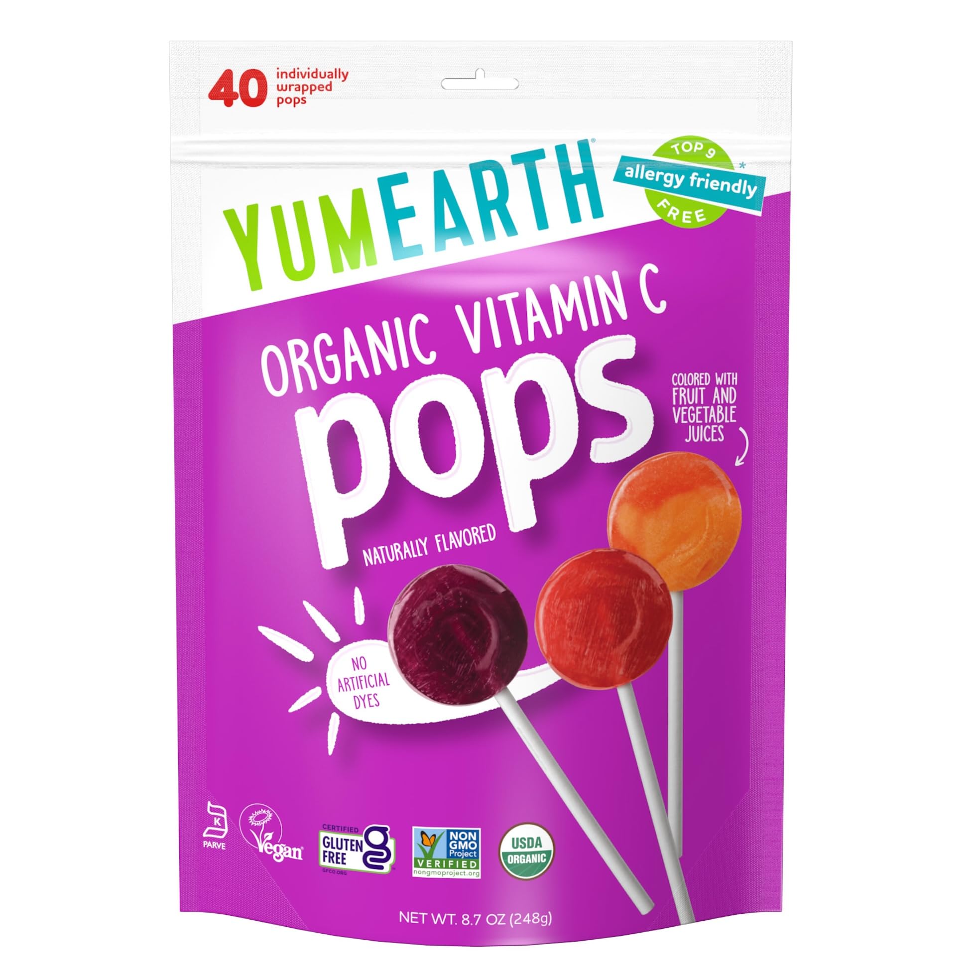 Foto 1 | Lollipops Yumearth Organic Vitamina C 4.0 Con Sabor A Fruta - Venta Internacional.