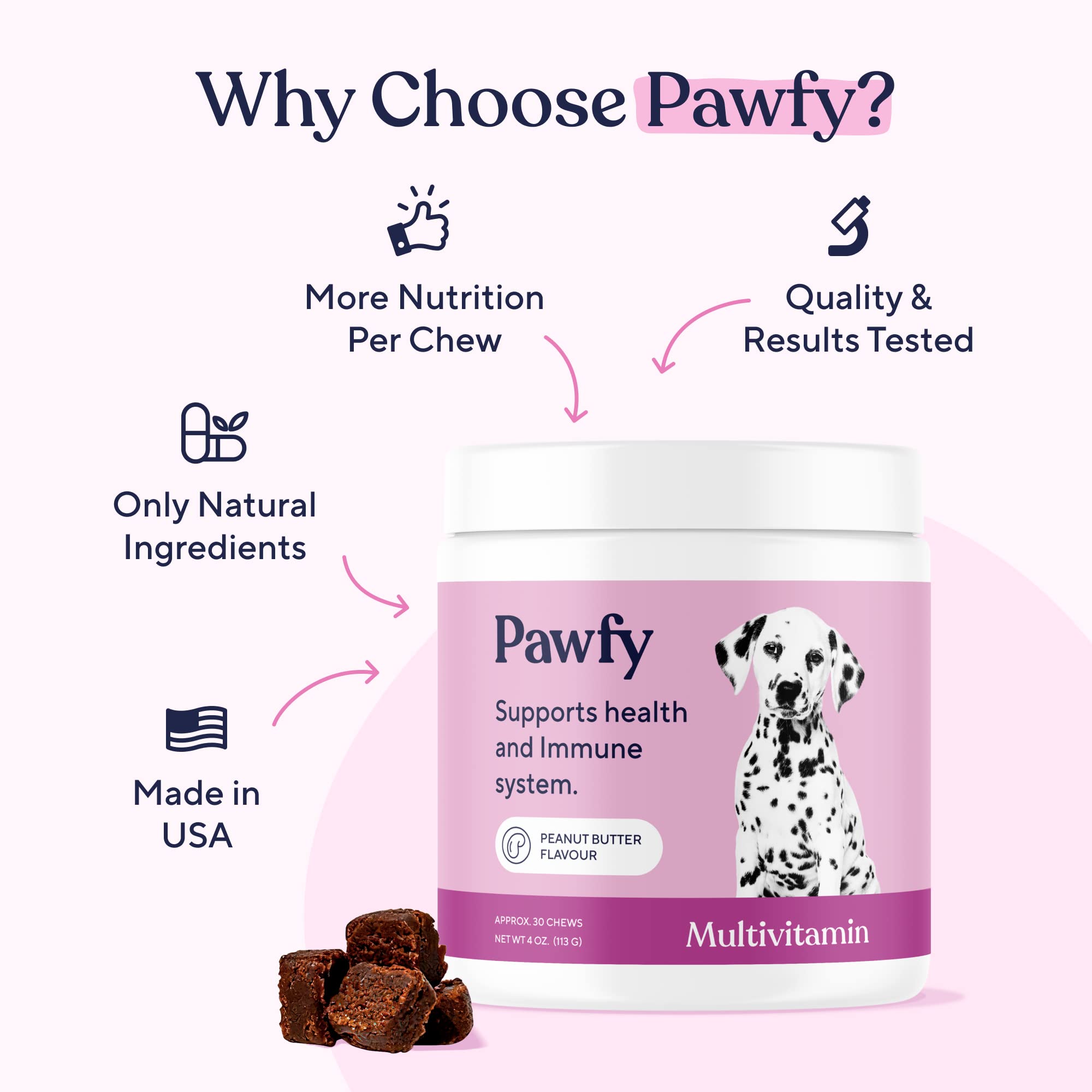 Foto 6 pulgar | Multivitamínico Para Perros Pawfy 15 En 1 Para Piel Y Pelo  30 Masticables - Venta Internacional.
