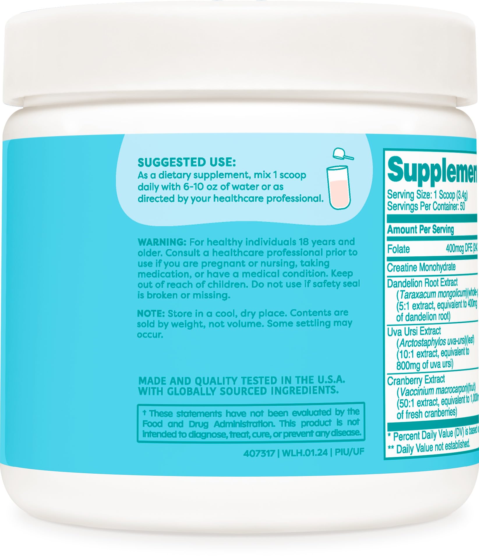 Foto 3 | Suplemento De Creatina Wellah Pump-it-up 50 Porciones Sin Sabor - Venta Internacional.