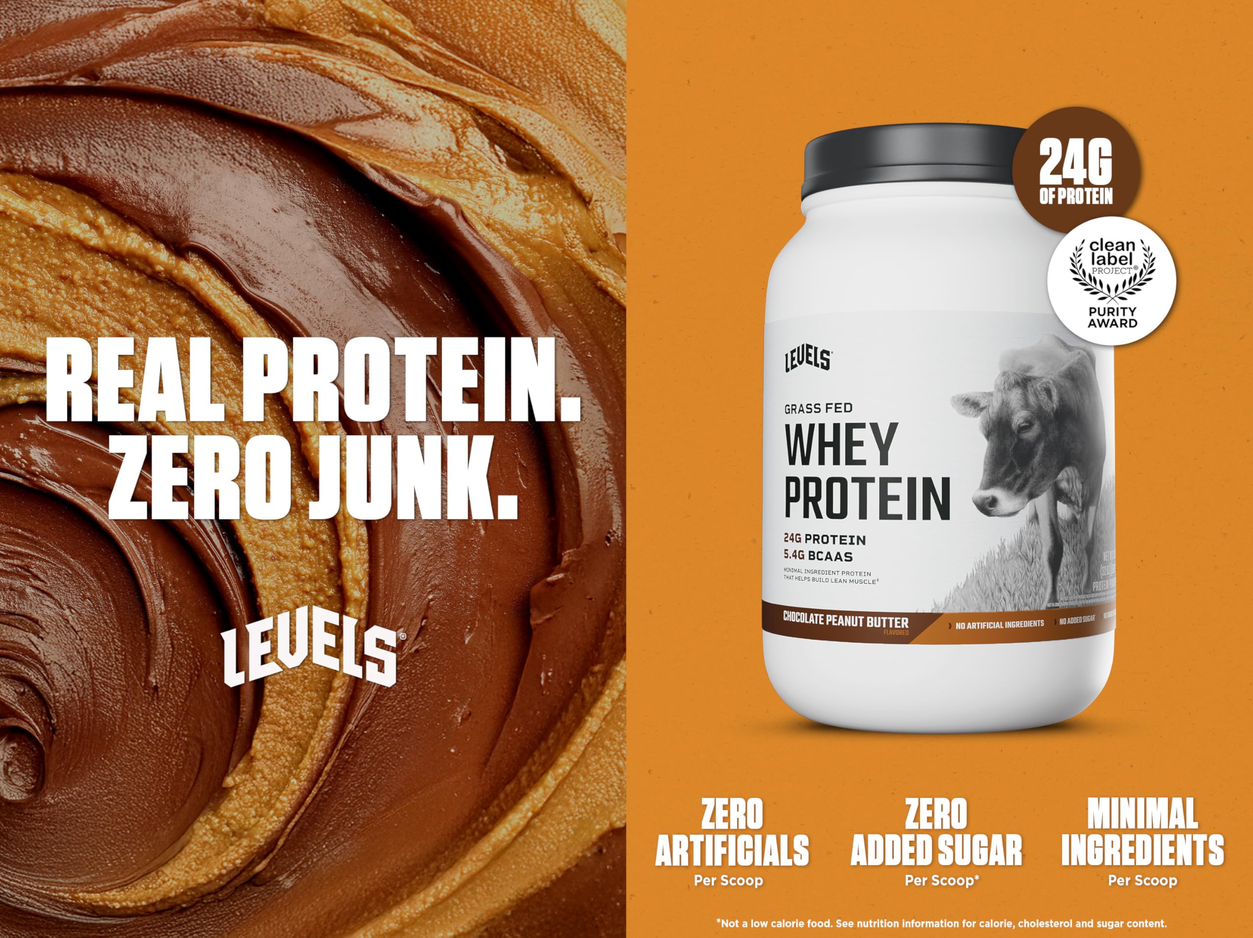 Foto 2 | Niveles De Proteína De Suero En Polvo De Animales Alimentados Con Pasto  24 G  Chocolate  1 Kg - Venta Internacional.