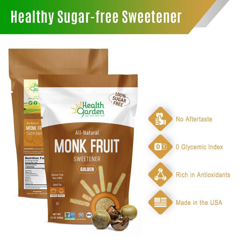 Foto 5 pulgar | Edulcorante Health Garden Monk Fruit Golden 454 G - Venta Internacional.