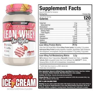 Foto 2 | Proteína En Polvo Musclesport Lean Whey Revolution 2 Libras Fresa - Venta Internacional.