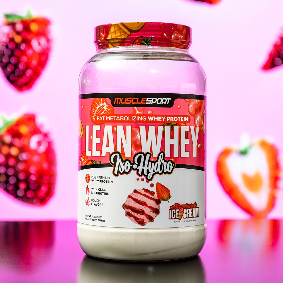 Foto 5 | Proteína En Polvo Musclesport Lean Whey Revolution  2 Libras  Fresa - Venta Internacional.