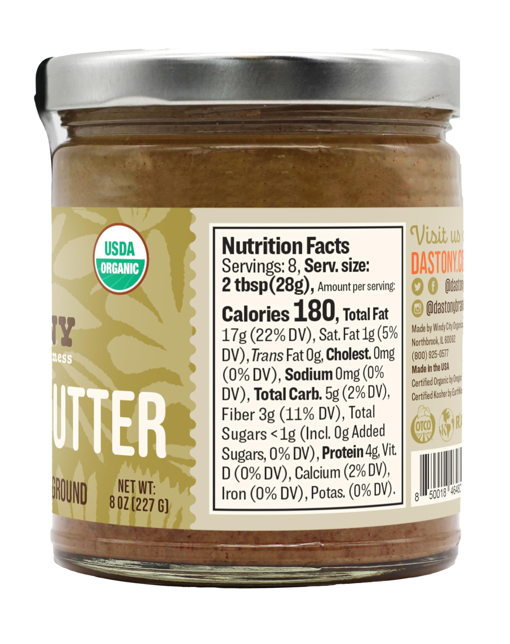 Foto 2 | Mantequilla De Avellana Dastony Organic Raw  240 Ml  Vegana Paleo Keto - Venta Internacional.