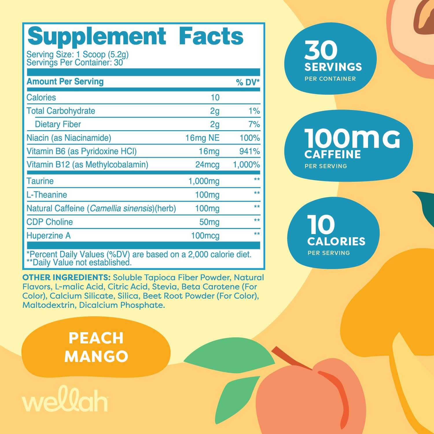 Foto 3 pulgar | Mezcla De Bebidas Energy Boost Wellah Perfect Pick-me-up  30 Porciones - Venta Internacional.