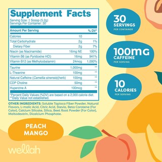 Foto 2 | Mezcla De Bebidas Energy Boost Wellah Perfect Pick-me-up 30 Porciones - Venta Internacional.
