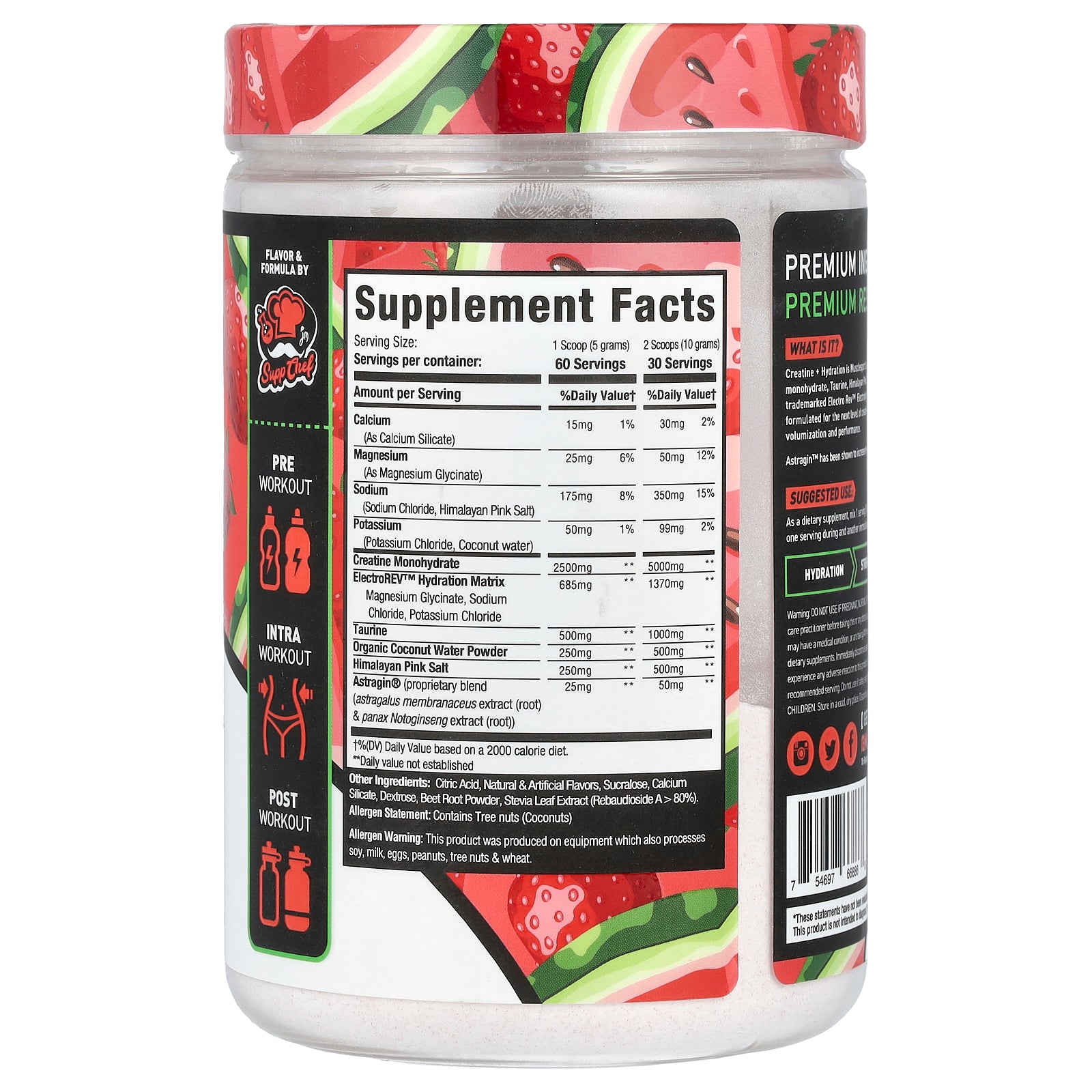 Foto 3 pulgar | Suplemento Musclesport Creatine + Hydration 300 G Fresa - Venta Internacional.