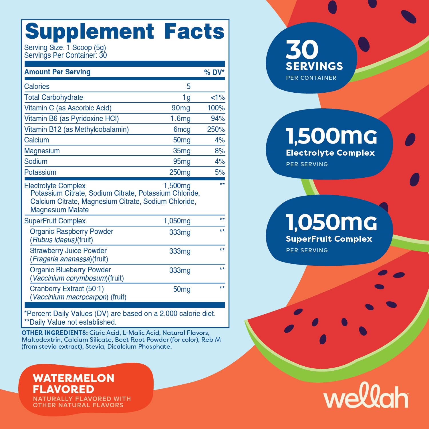 Foto 3 pulgar | Mezcla De Bebidas Electrolíticas Hidratantes Wellah Splish Splash Watermelon - Venta Internacional.