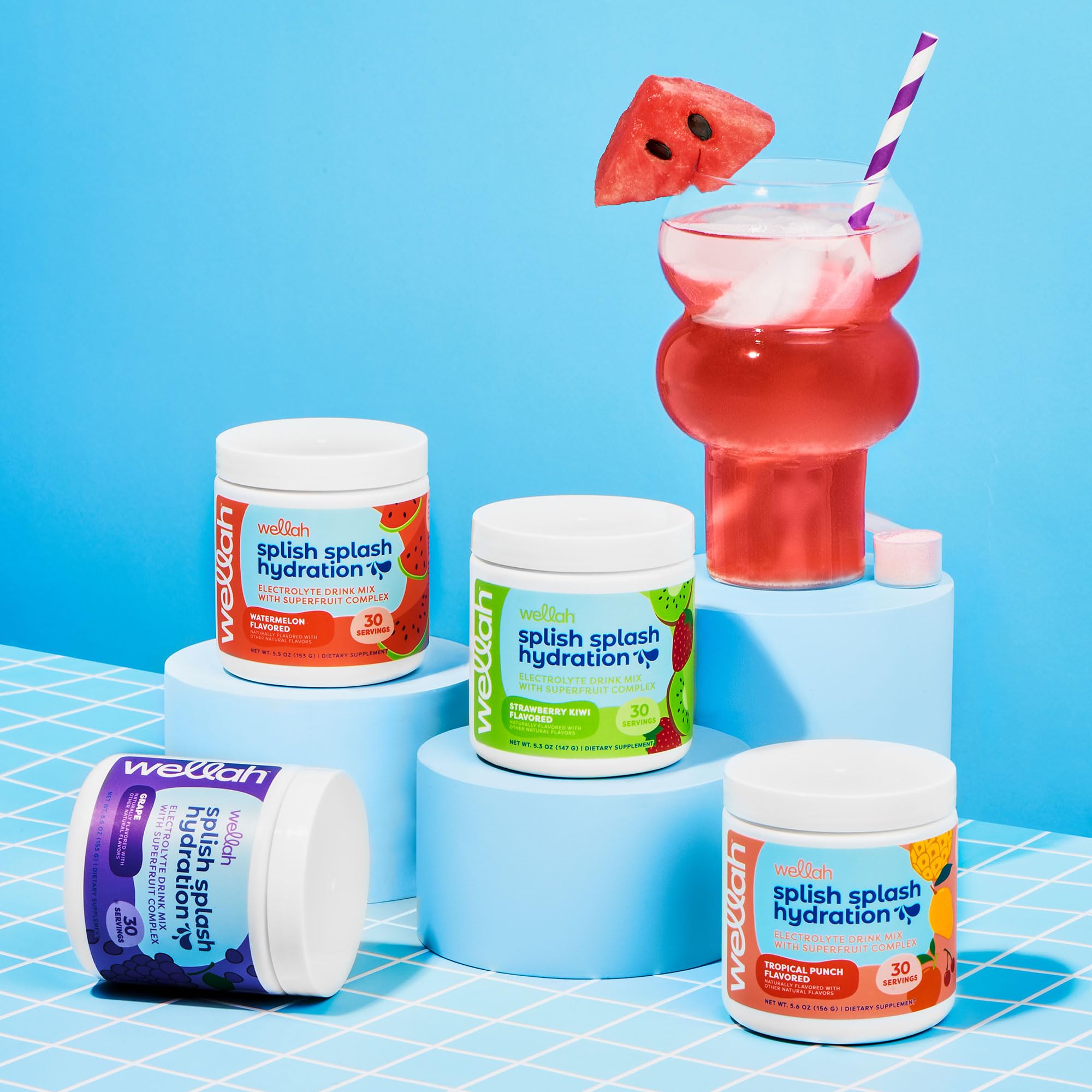 Foto 5 | Mezcla De Bebidas Electrolíticas Hidratantes Wellah Splish Splash Watermelon - Venta Internacional.