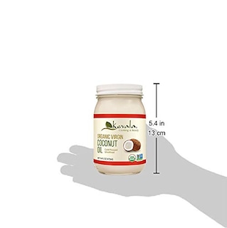 Foto 4 | Tarro De Vidrio De 473 Ml Prensado En Frío Sin Refinar De Aceite De Coco Kevala - Venta Internacional.