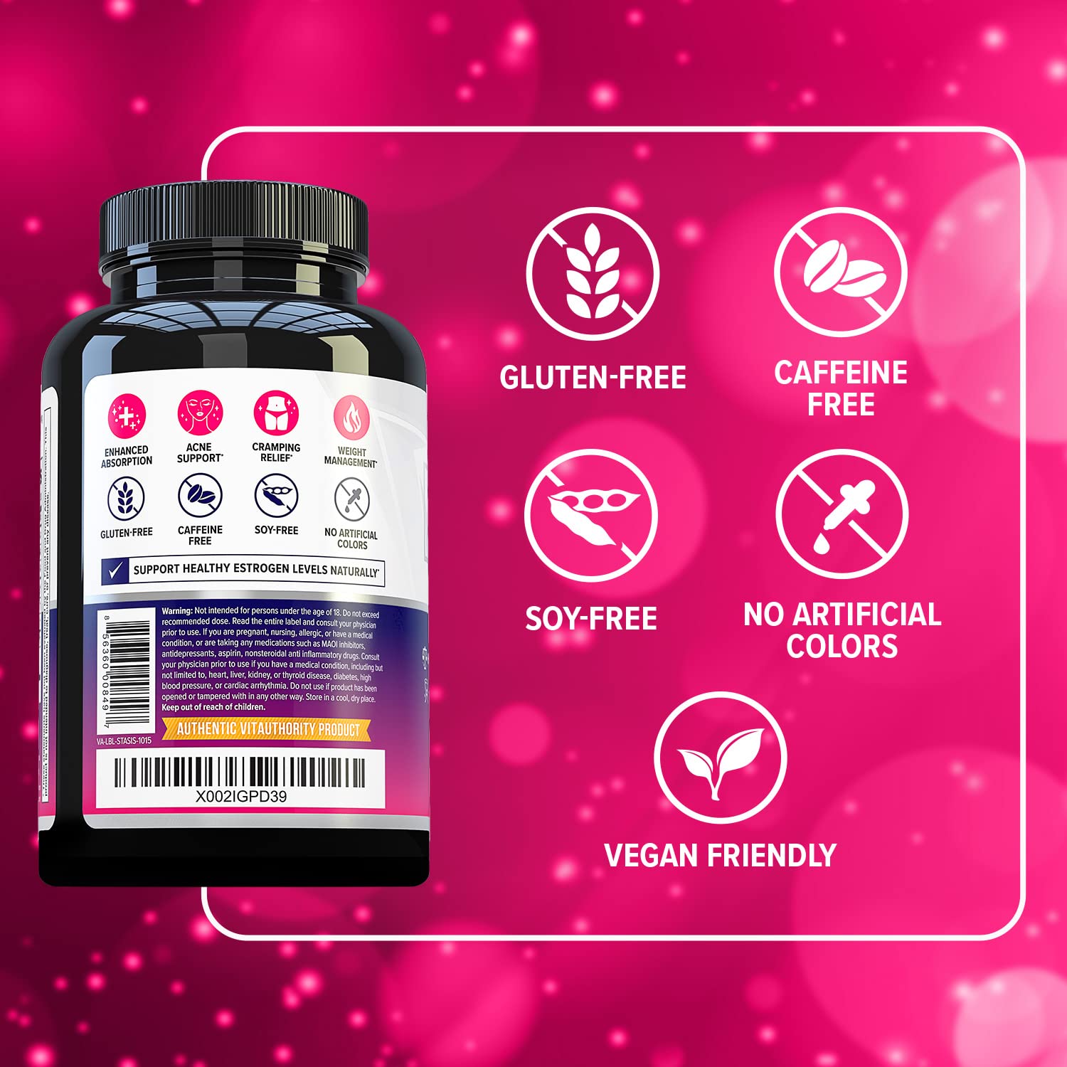 Foto 5 pulgar | Suplemento Vitauthority Women's Hormone Balance 1 Mes - Venta Internacional.