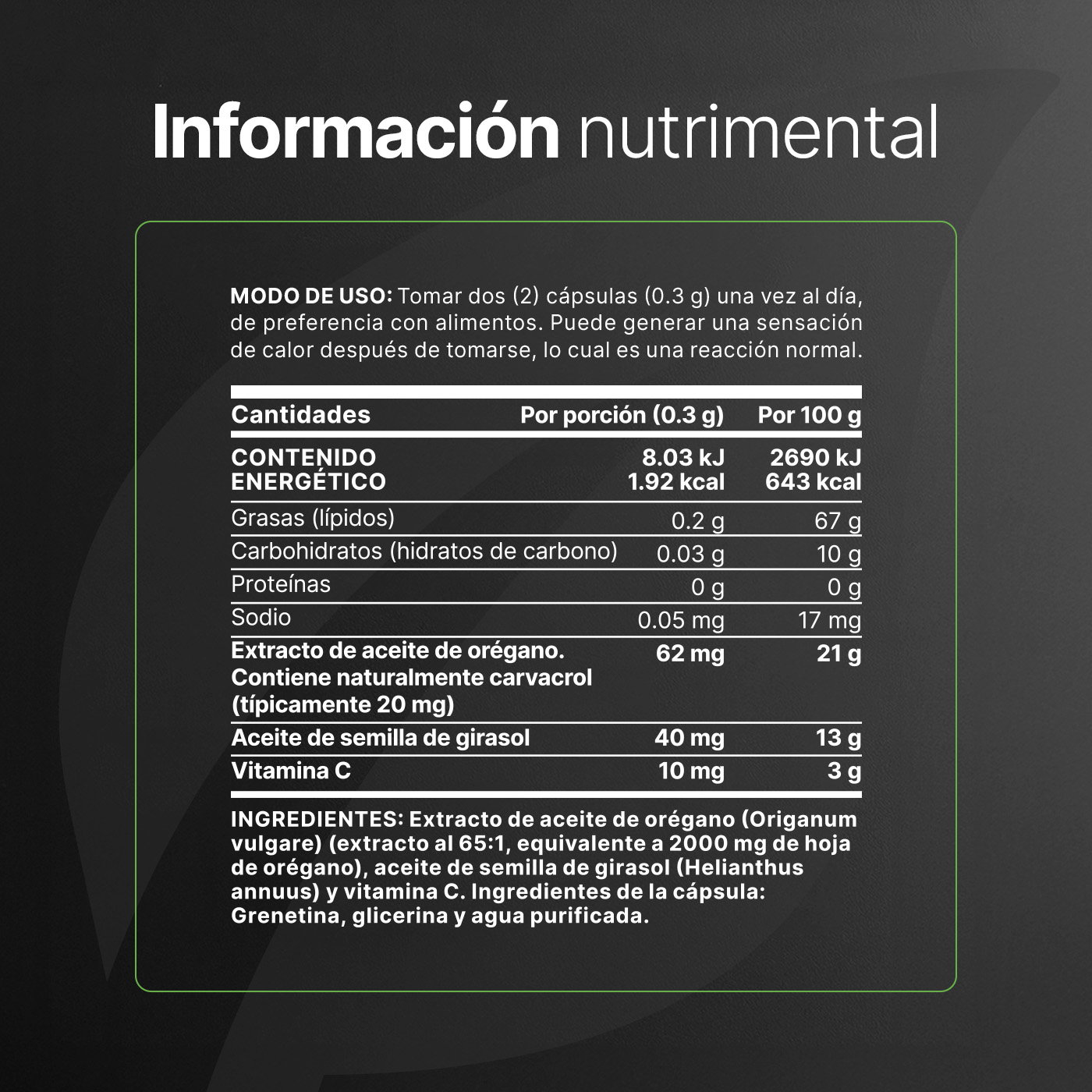 Foto 2 | Aceite de Orégano B Life 150 Cápsulas con Carvacrol y Vitamina C Oregano Oil