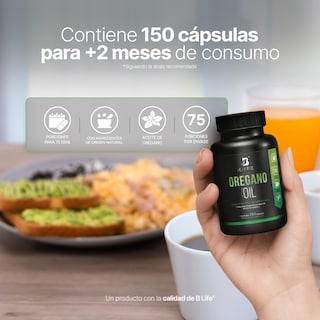 Foto 7 | Aceite de Orégano B Life 150 Cápsulas con Carvacrol y Vitamina C Oregano Oil