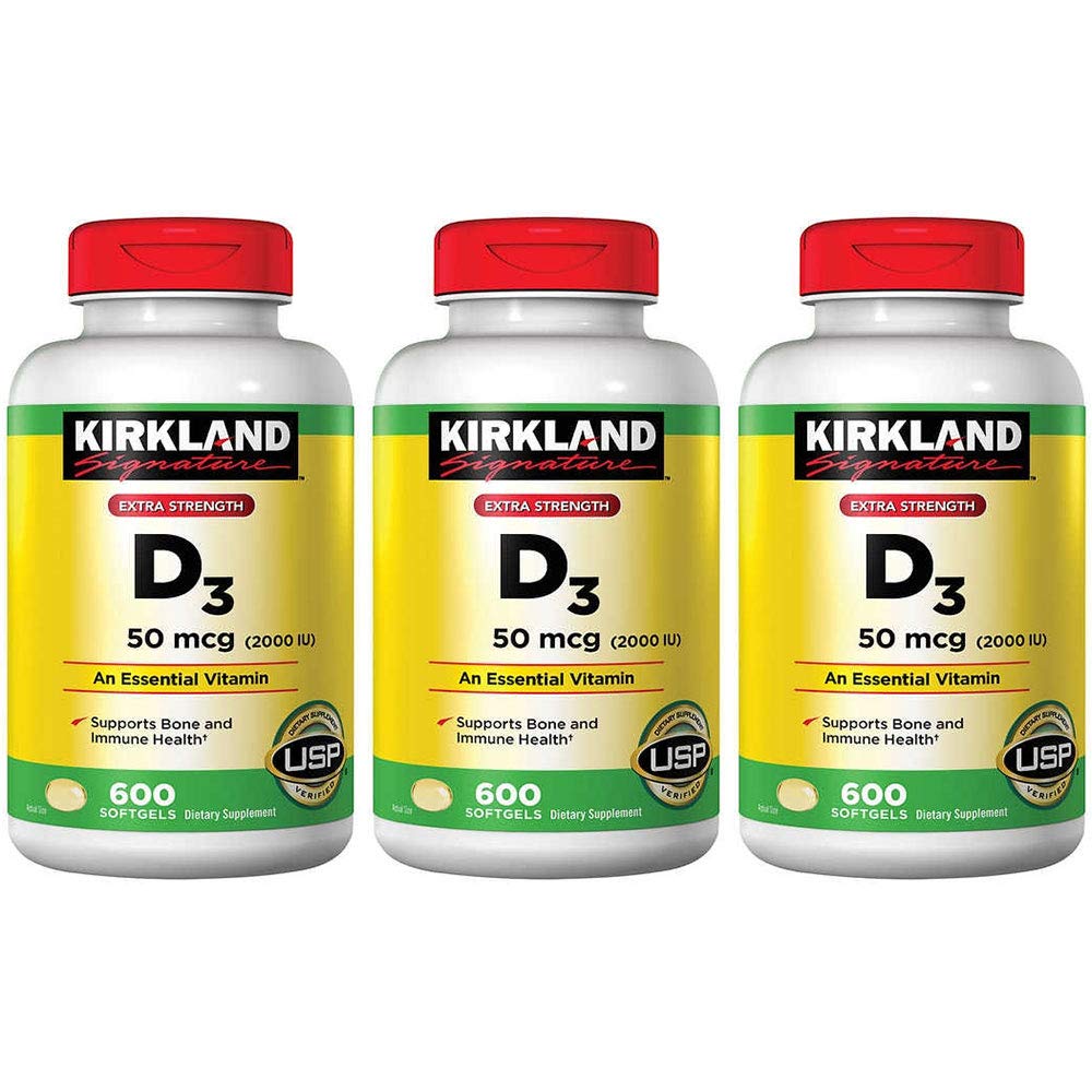 Foto 2 pulgar | Vitamina D3 Kirkland Signature Maximum Strength 2000 Ui X3 - Venta Internacional.
