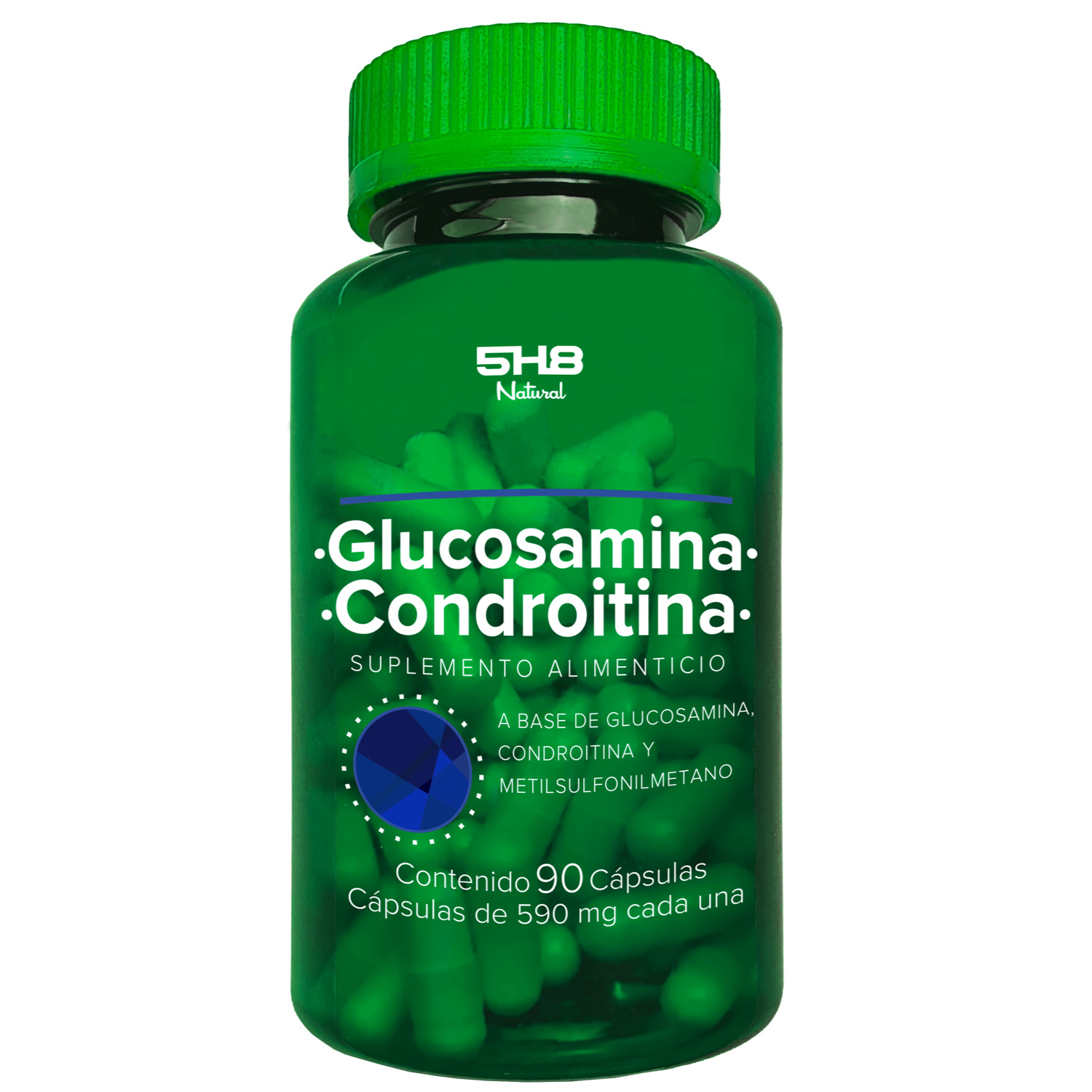 Foto 2 pulgar | 5h8 Glucosamina + Condroitina + Msm  90 Caps