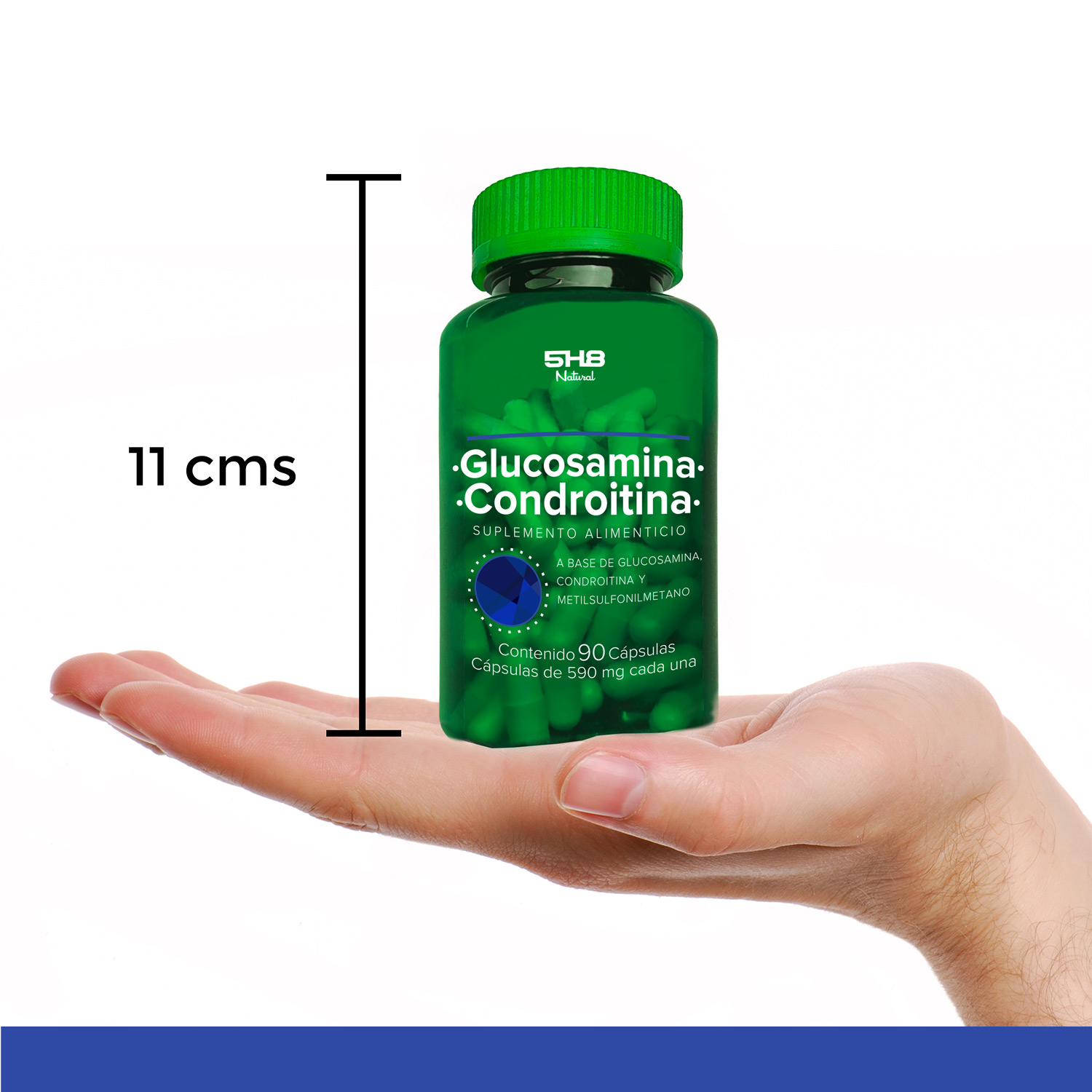 Foto 5 pulgar | 5h8 Glucosamina + Condroitina + Msm  90 Caps
