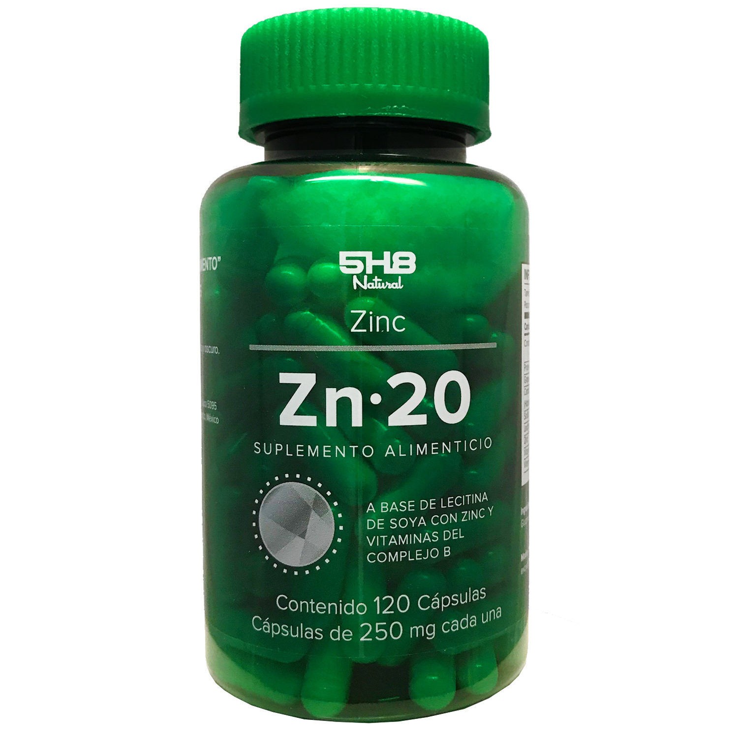Foto 2 pulgar | 5h8 Zn20 Zinc 120 Caps