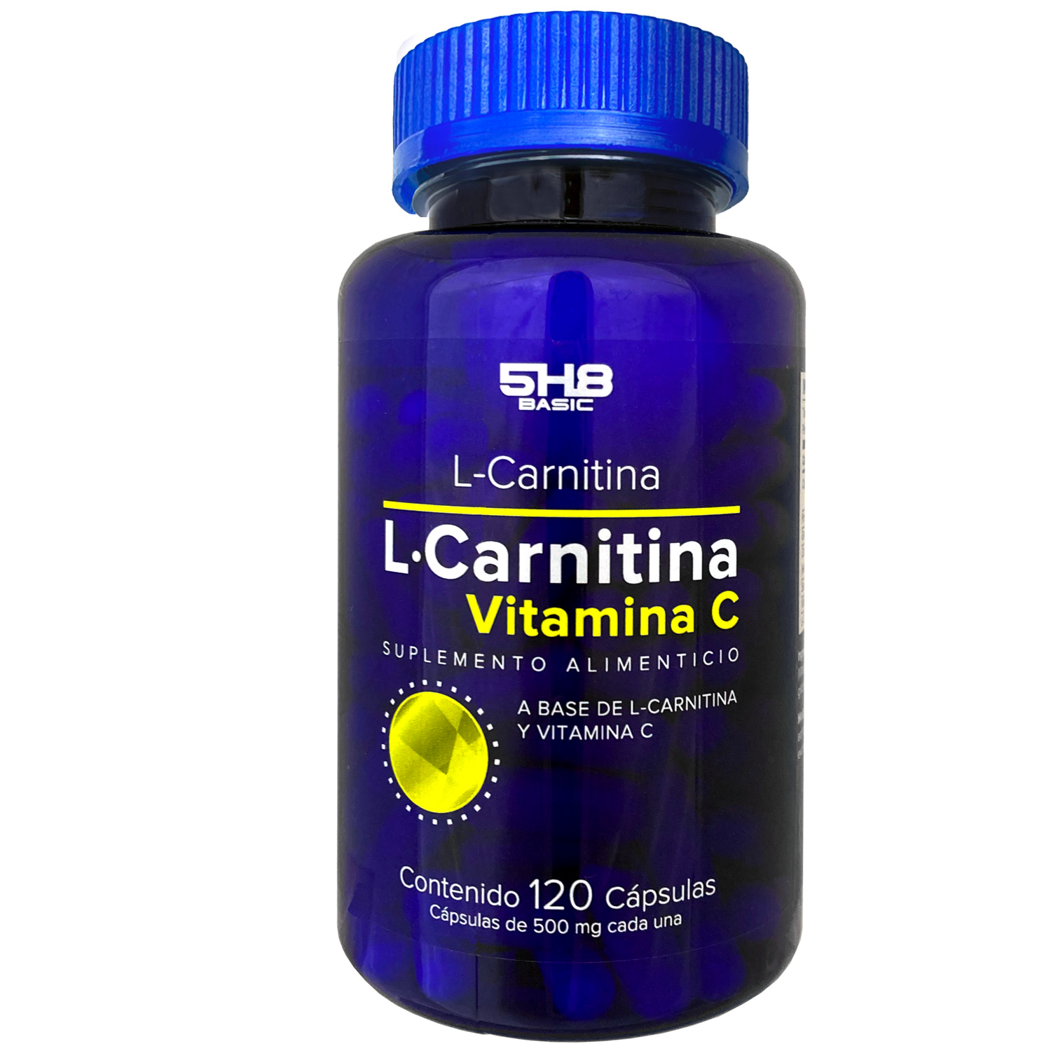 5h8 L-carnitina + Vitamina C 120 Caps