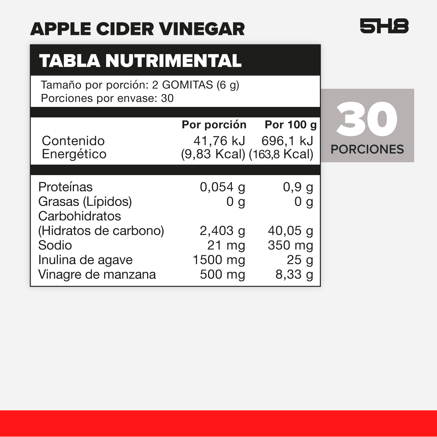 Foto 2 | Apple Cider Vinegar 5H8 60 Gomitas