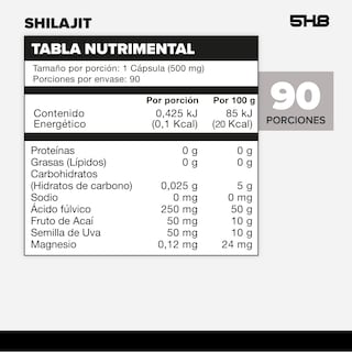 Foto 2 | Shilajit 5H8 90 Cápsulas