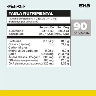 Foto 2 | Fish Oil 5H8 90 Cápsulas