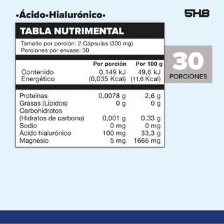 Foto 2 | Suplemento Alimenticio 5h8 Acido Hialuronico 60 Caps