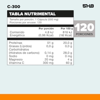 Foto 2 | C-300 5H8 120 Cápsulas