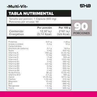 Foto 2 | Suplemento Alimenticio 5h8 Multivit 90 Caps