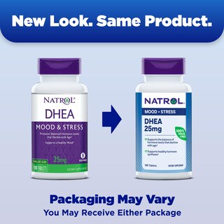 Foto 2 | Suplemento Natrol Mood & Stress Dhea 25 Mg Con Calcio 180 Comprimidos - Venta Internacional.