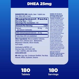 Foto 5 | Suplemento Natrol Mood & Stress Dhea 25 Mg Con Calcio 180 Comprimidos - Venta Internacional.