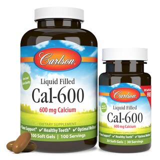 Foto 1 | Suplemento Carlson Cal-600 De Calcio 600 Mg Soporte Óseo 130 Cápsulas Blandas - Venta Internacional.