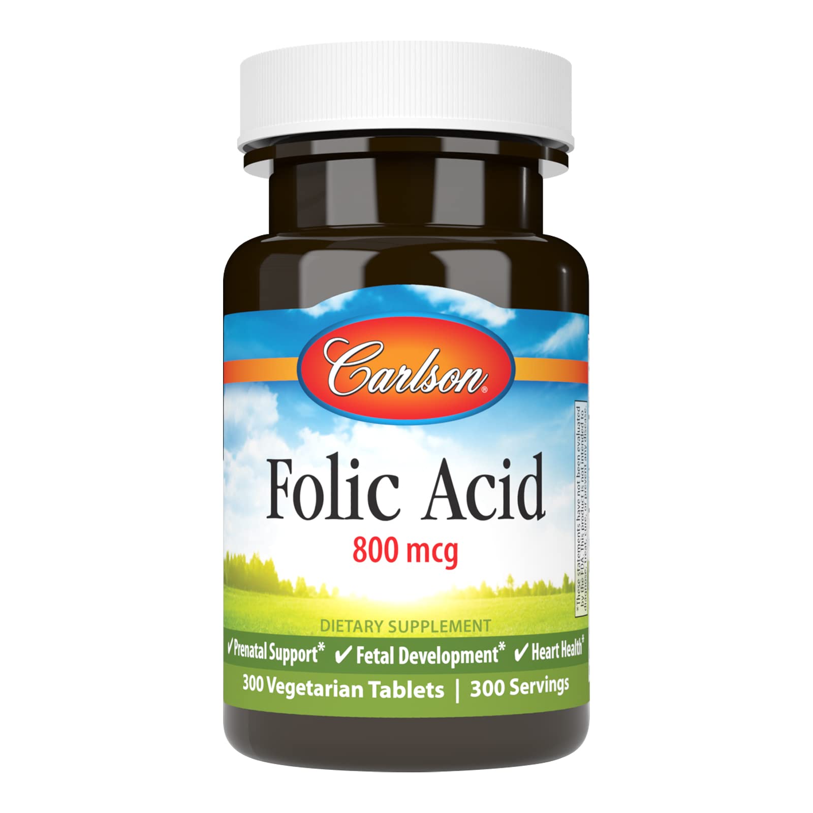 Foto 1 | Suplemento Carlson De Ácido Fólico 800 Mcg 300 Tabletas Prenatales - Venta Internacional.