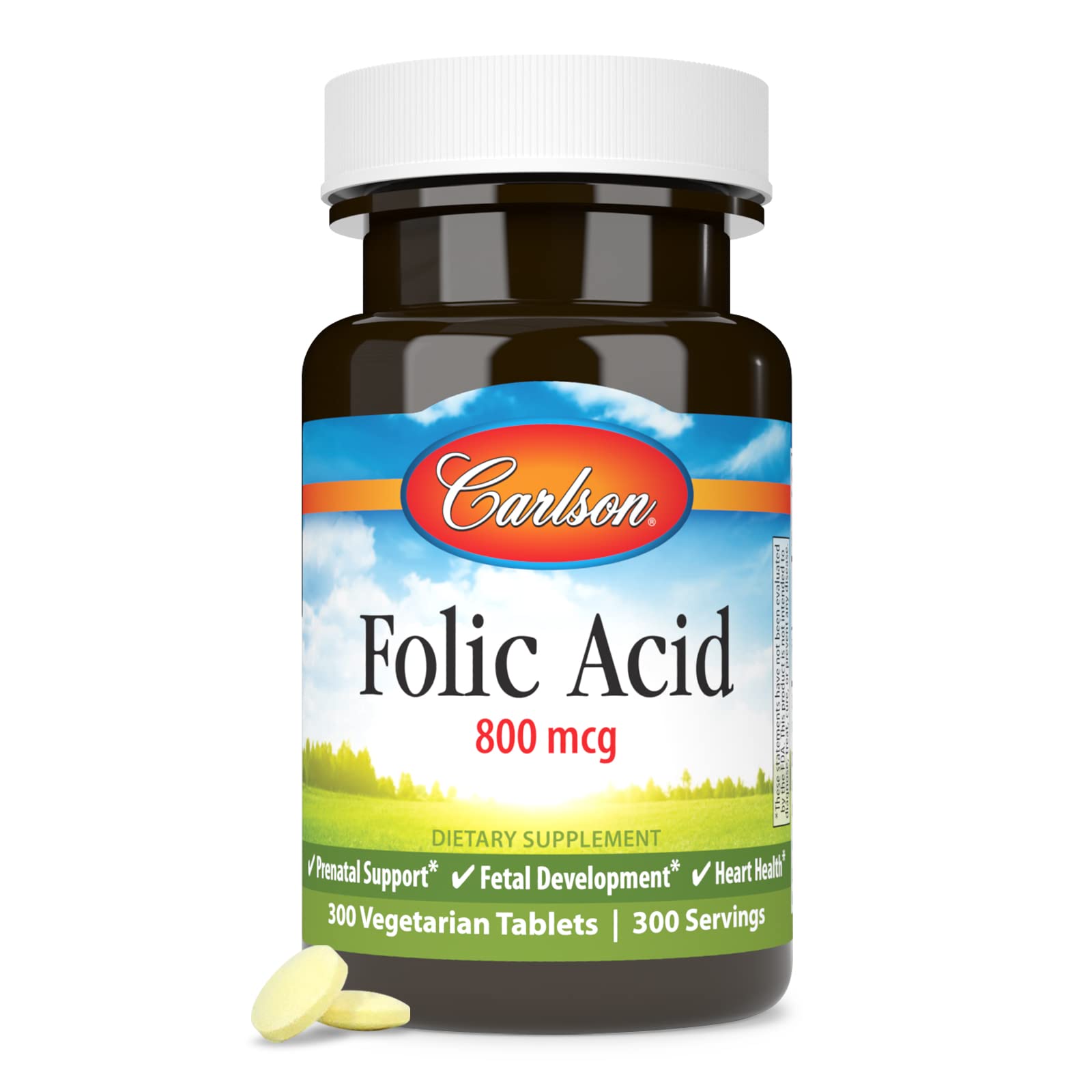 Foto 5 | Suplemento Carlson De Ácido Fólico 800 Mcg 300 Tabletas Prenatales - Venta Internacional.