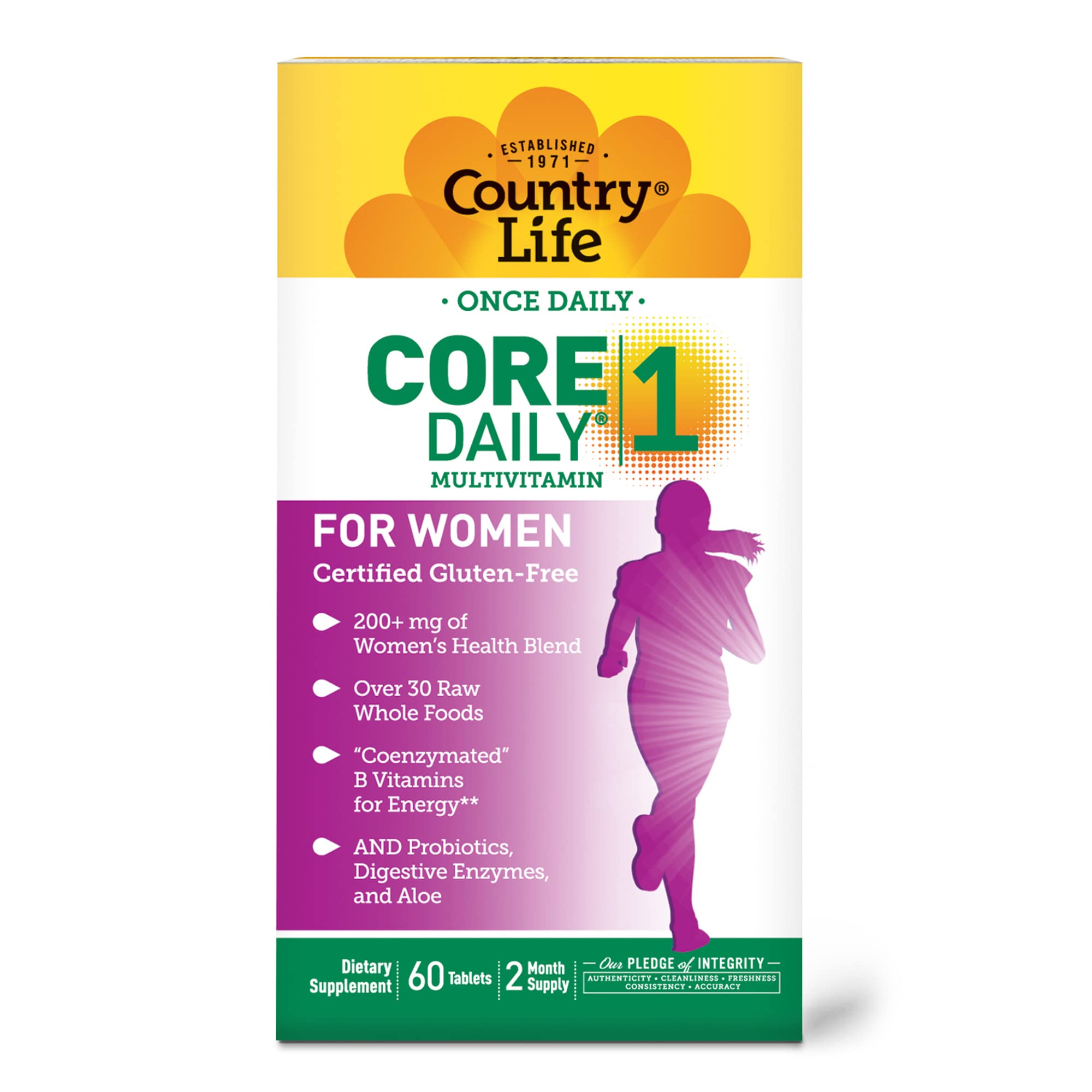Foto 5 pulgar | Multivitamínico Country Life Core 1 Daily Women 60 Comprimidos - Venta Internacional.
