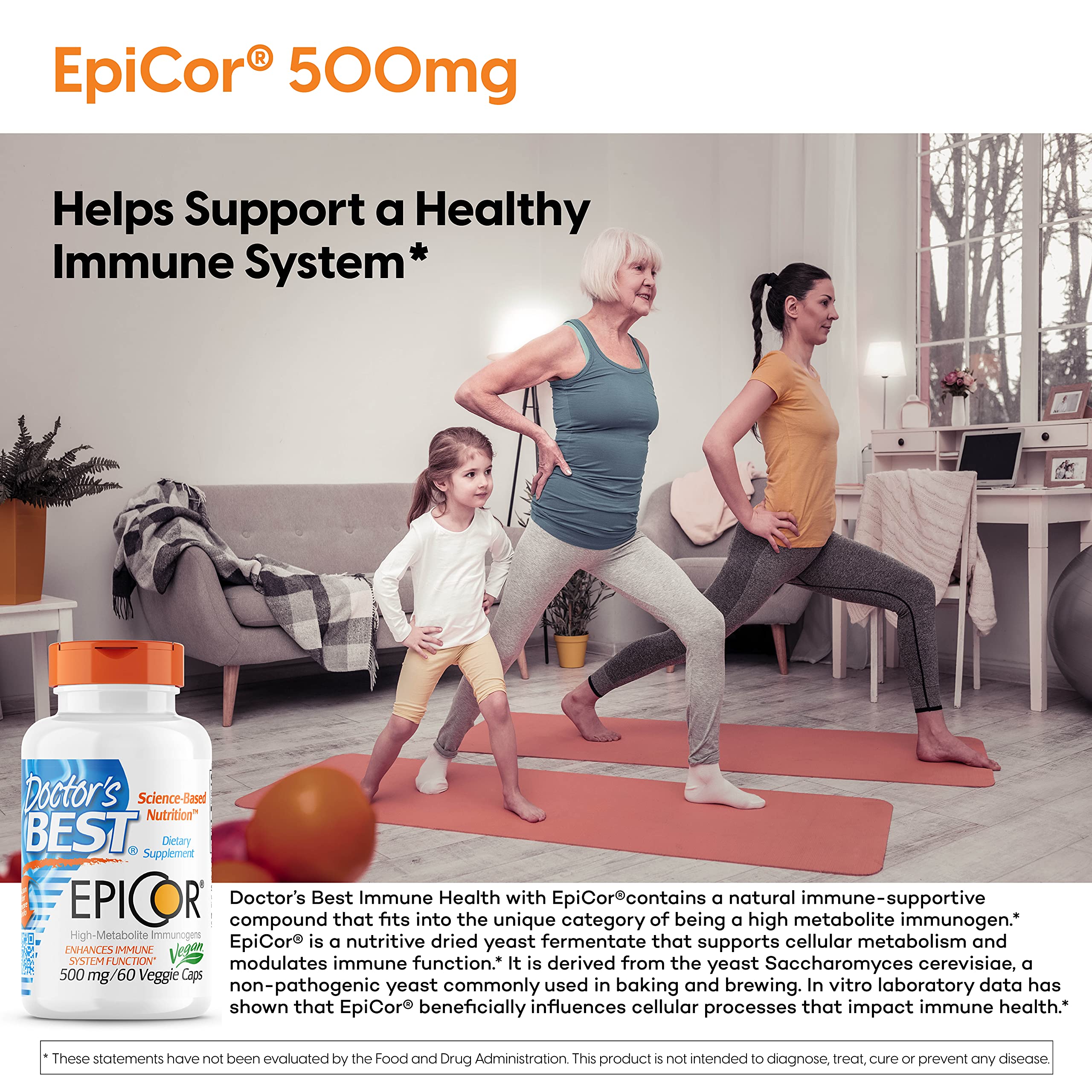 Foto 3 pulgar | Suplemento Doctor's Best Epicor Immune Health Defense  500 Mg - Venta Internacional.