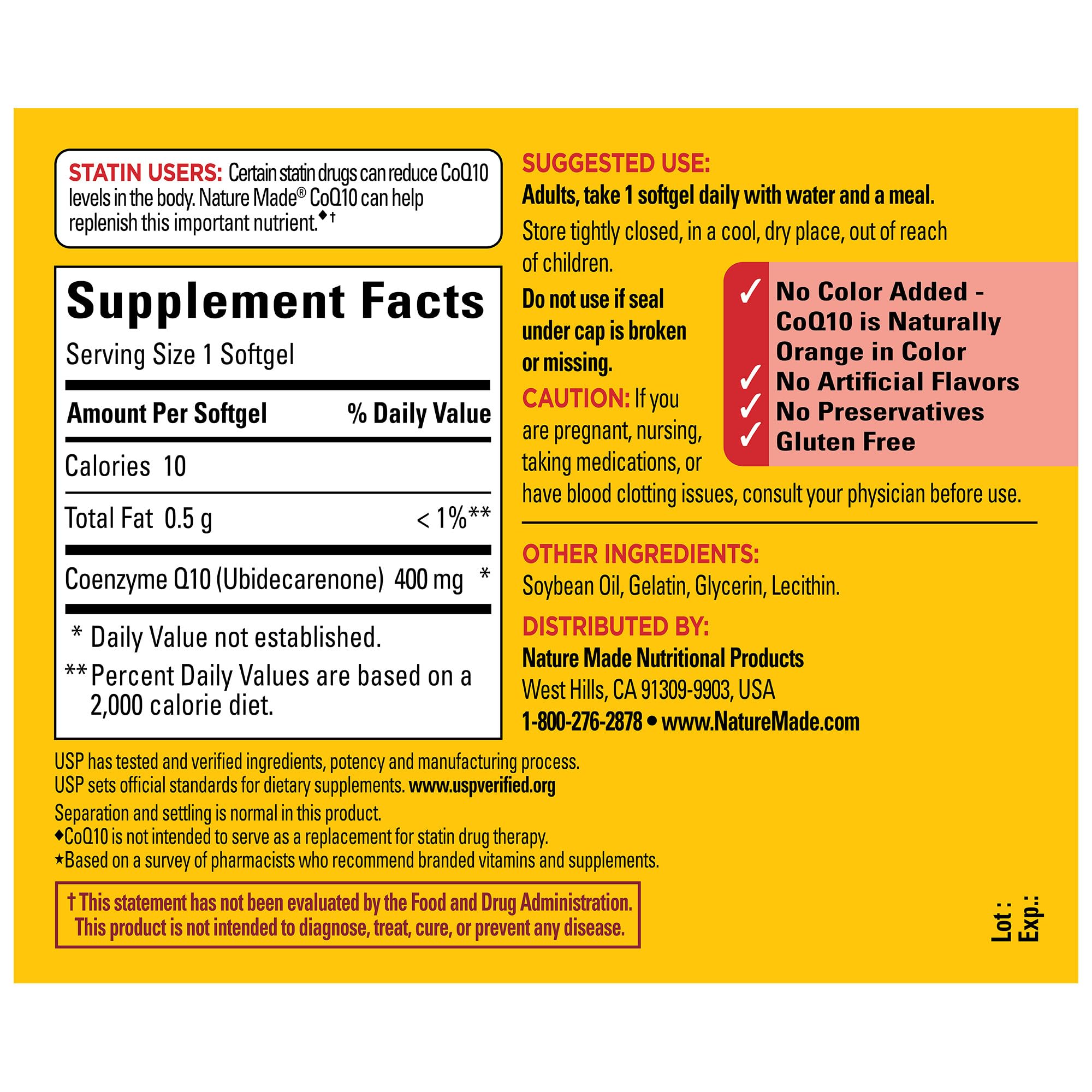 Foto 6 pulgar | Suplemento Nature Made De Coq10 De 400 Mg Para La Salud Del Corazón  40 Cápsulas Blandas - Venta Internacional.