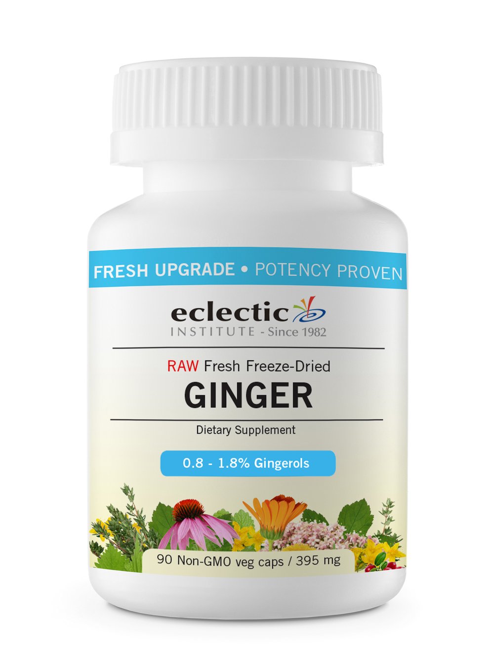 Foto 2 pulgar | Suplemento Eclectic Institute Ginger 395 Mg 90 Cápsulas - Venta Internacional.