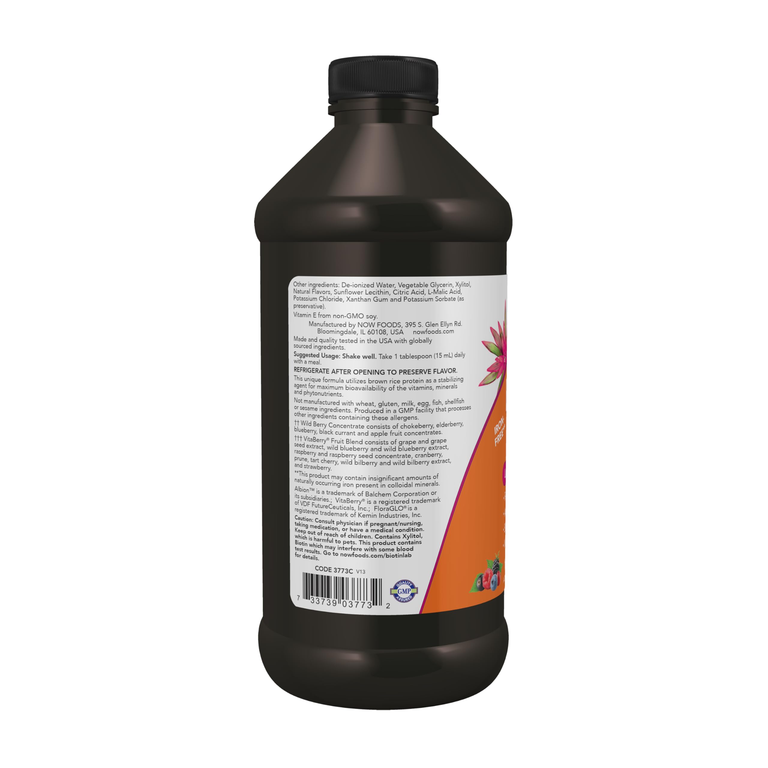 Foto 4 pulgar | Suplementos Now Foods  Líquido Multivitamínico  Bayas Silvestres  473 Ml - Venta Internacional.