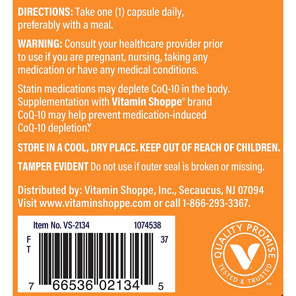 Foto 4 | Complemente La Coq-10 De 200 Mg De The Vitamin Shoppe Para La Salud Del Corazón - Venta Internacional.