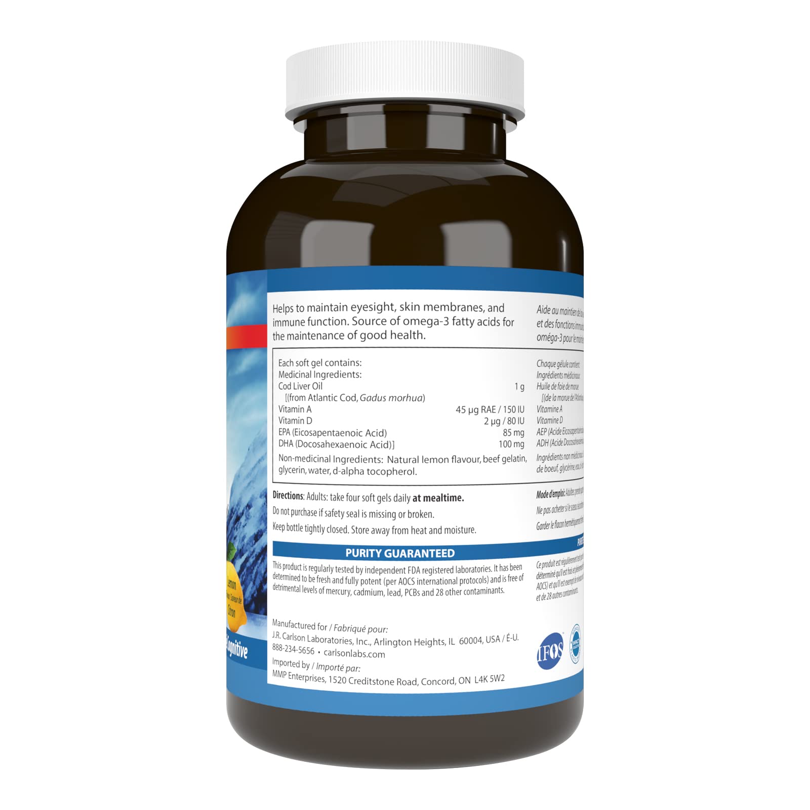 Foto 3 pulgar | Suplemento De Aceite De Hígado De Bacalao De Carlson Labs 300 Cápsulas - Venta Internacional.