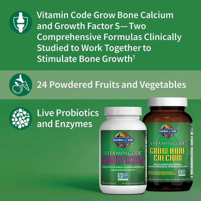 Foto 3 pulgar | Suplemento De Calcio Garden Of Life Vitamin Code Grow Bone 30d - Venta Internacional.