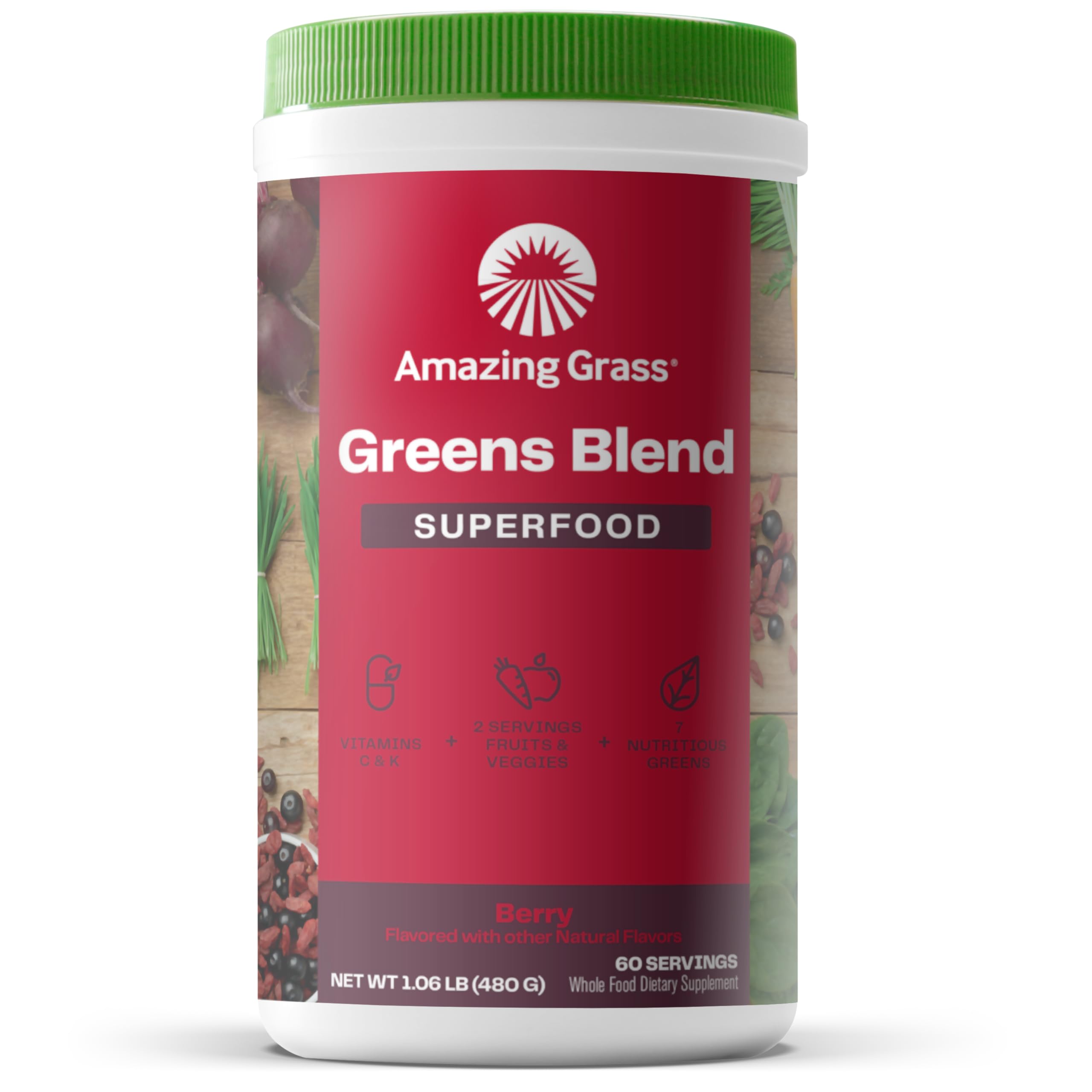 Foto 6 pulgar | Superalimento En Polvo Amazing Grass Greens Con Enzimas Digestivas - Venta Internacional.