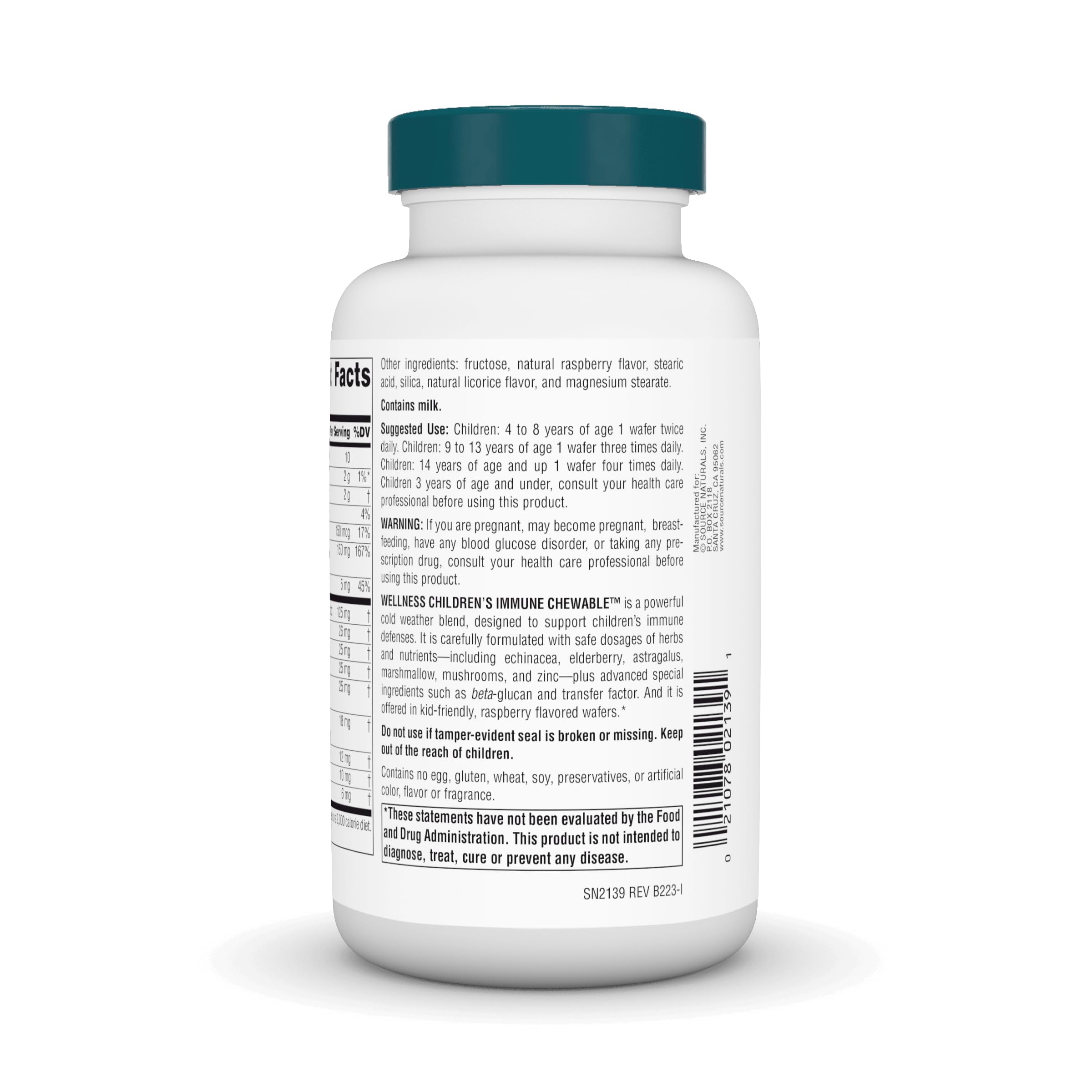 Foto 4 pulgar | Obleas Supplement Source Naturals Wellness Children's Immune 60 - Venta Internacional.