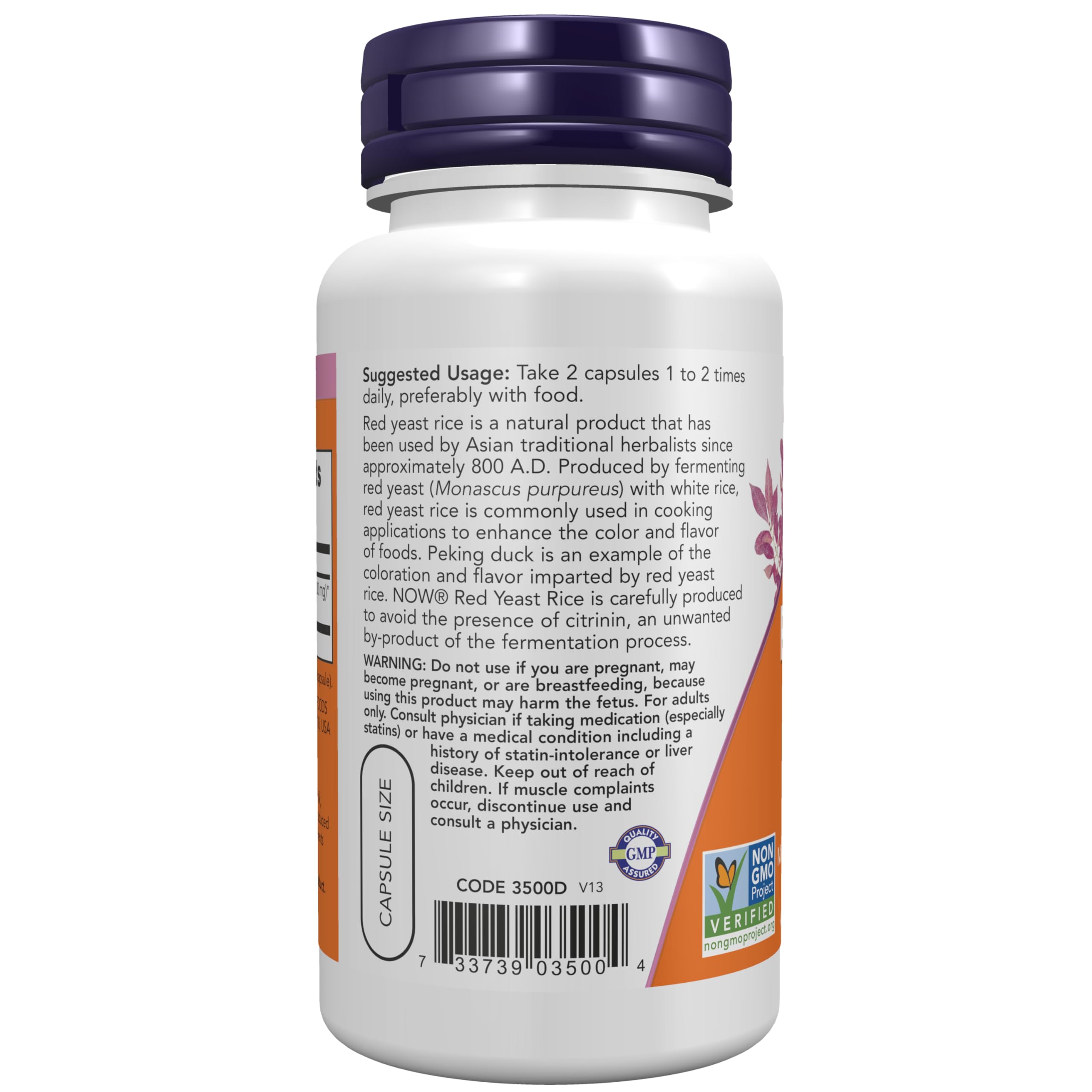 Foto 4 pulgar | Suplementos Now Foods  Levadura Roja  Arroz  600 Mg  60 Cápsulas Vegetarianas - Venta Internacional.