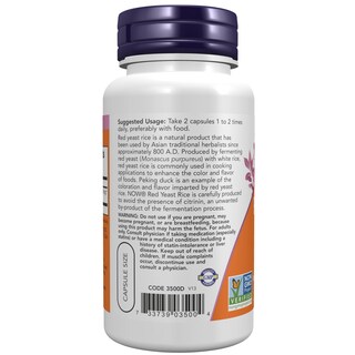 Foto 3 | Suplementos Now Foods Levadura Roja Arroz 600 Mg 60 Cápsulas Vegetarianas - Venta Internacional.