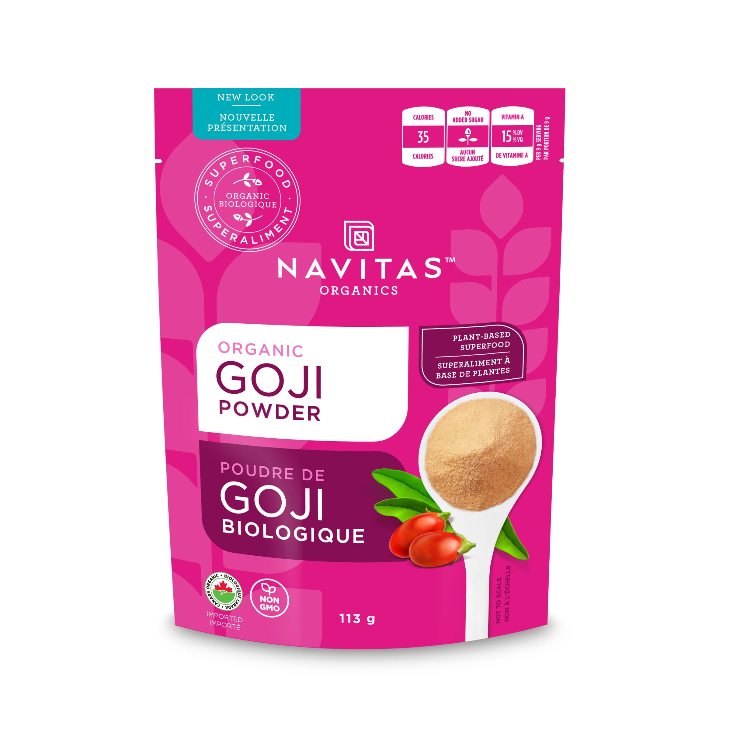 Foto 1 | Polvo De Goji Navitas Organics  120 Ml  Orgánico  Sin Ogm  12 Porciones - Venta Internacional.