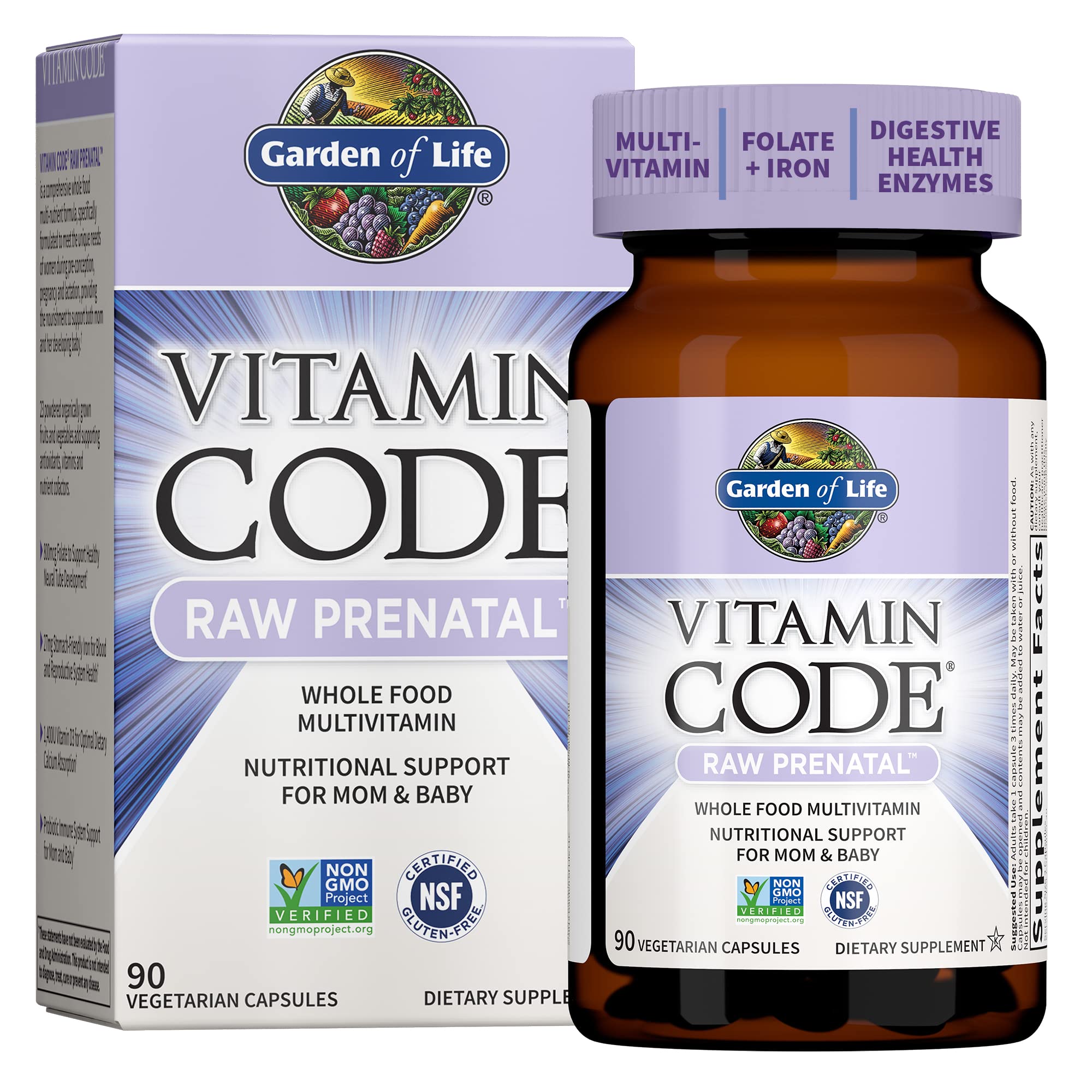 Foto 1 | Multivitamínico Prenatal Garden Of Life Vitamin Code Raw 90 Cápsulas - Venta Internacional.